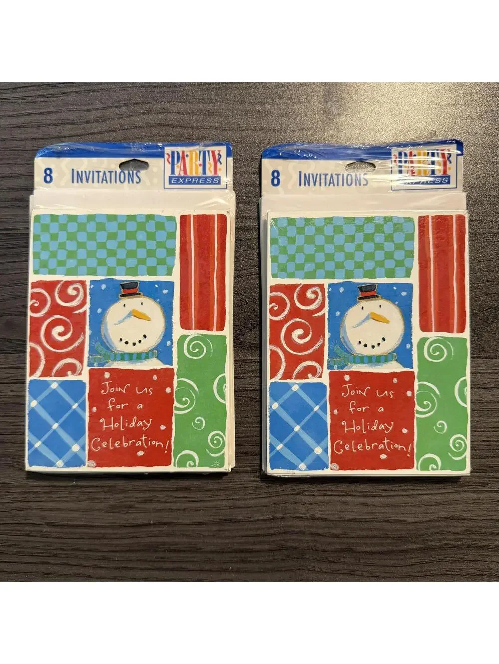 Vintage Holiday Celebration Invitations - Pack of 8 (2 Packs)